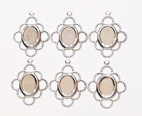 10x8mm vintage silver - 10x8mm,